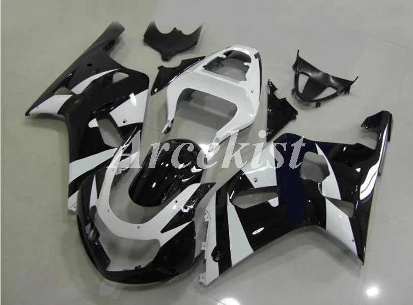 

New ABS Motorcycle Fairings Kit Fit for Suzuki GSX-R600 GSX-R750 K1 2001 2002 2003 01 02 03 600 750 Bodywork set white black