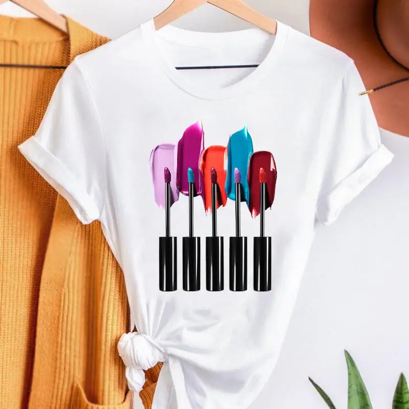 

Футболка женская летняя с коротким рукавом и графическим принтом, в стиле 90-х