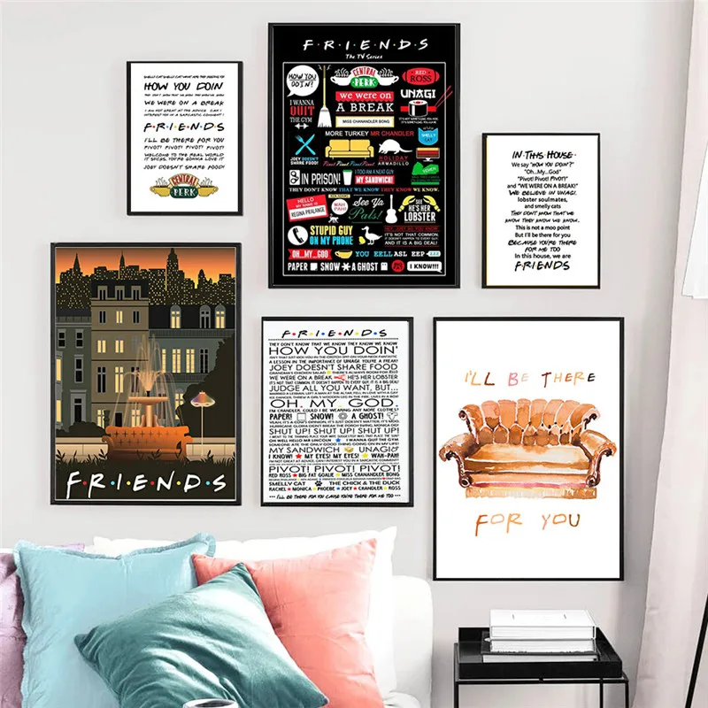 

Friends TV Show HD Printed Quadro Canvas Painting Posters and Prints Classic Quote Wall Art Picture Home Decoration Room Decor