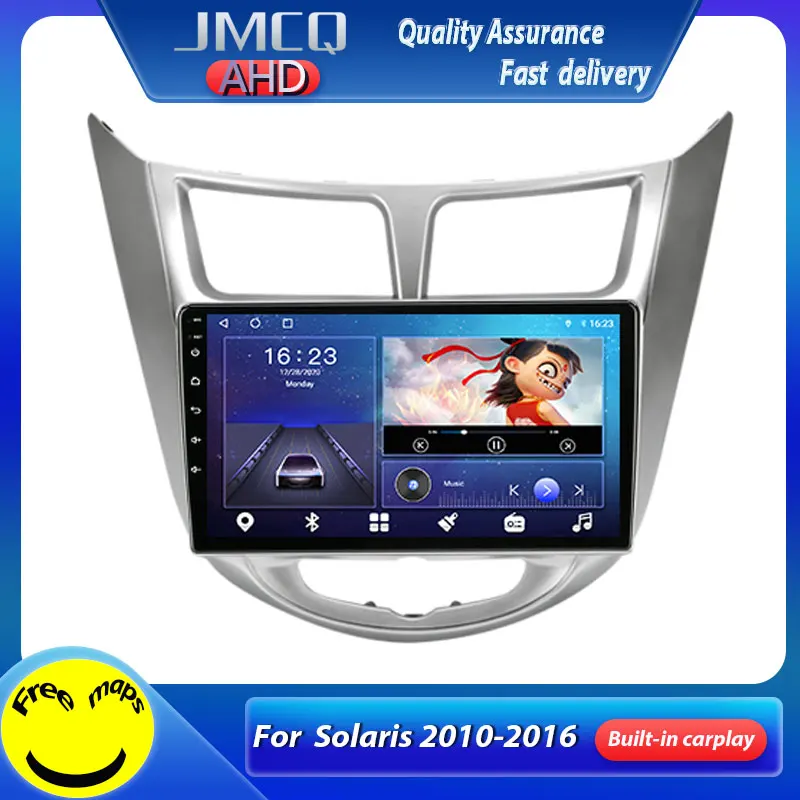 

JMCQ Android 10.0 Car Radio for Hyundai Solaris Verna Accent i25 2010-2016 Multimidia Video Player GPS Navigaion Split Screen