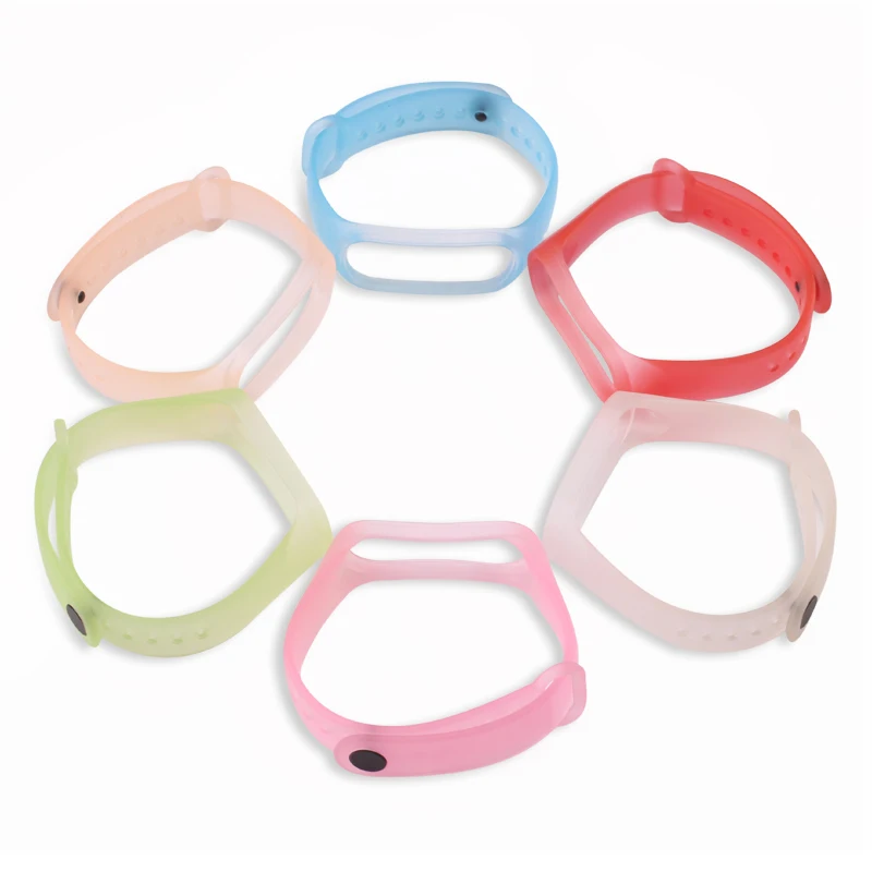 Прозрачный ремешок BOORUI для mi band 4 Цветной силиконовый 3 часов Xiaomi Mi