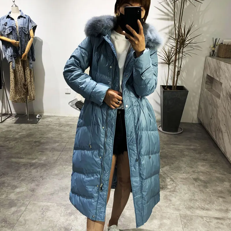 2019 зимнее Новое поступление пуховая куртка для женщин Воротник из натурального