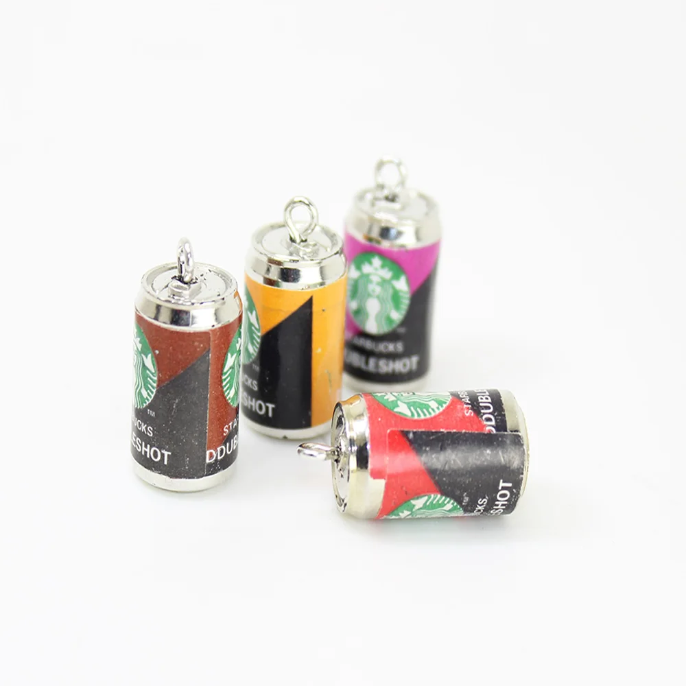 

Yamily 8pcs/Resin Cans Charm Simulation Drink Coffee Cola Beer Pendants Jewelry For DIY Earrings Keychain Bracelet Accessories