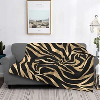 gold zebra black animal blanket fleece all season stripes multi function lightweight thin throw blankets for sofa car plush