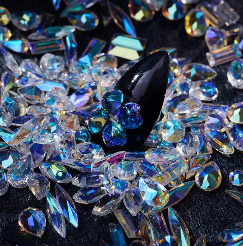 

1 колесо прозрачные бусины для ногтей с украшением в виде кристаллов Стразы 3D Mix-Форма Треугольники/прямоугольник/свитшот с сердечками, карт...