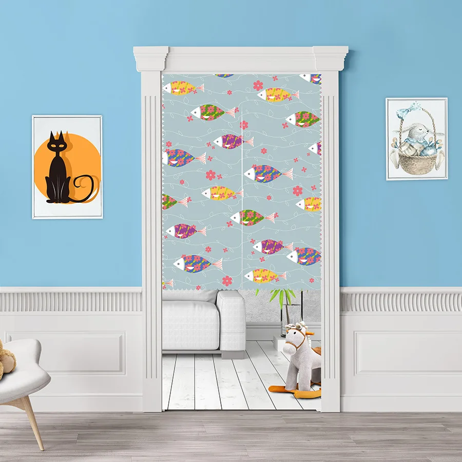 Digital printing Door Way Curtain Kitchen Scandinavian style minimalist design curtain Japanese kitchen | Дом и сад