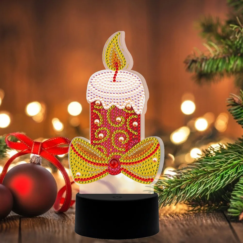 

Christmas Diamond Painting DIY 7 Colo LED Light Christmas Night Lamp For living room bedroom Christmas Gift Happy New Year