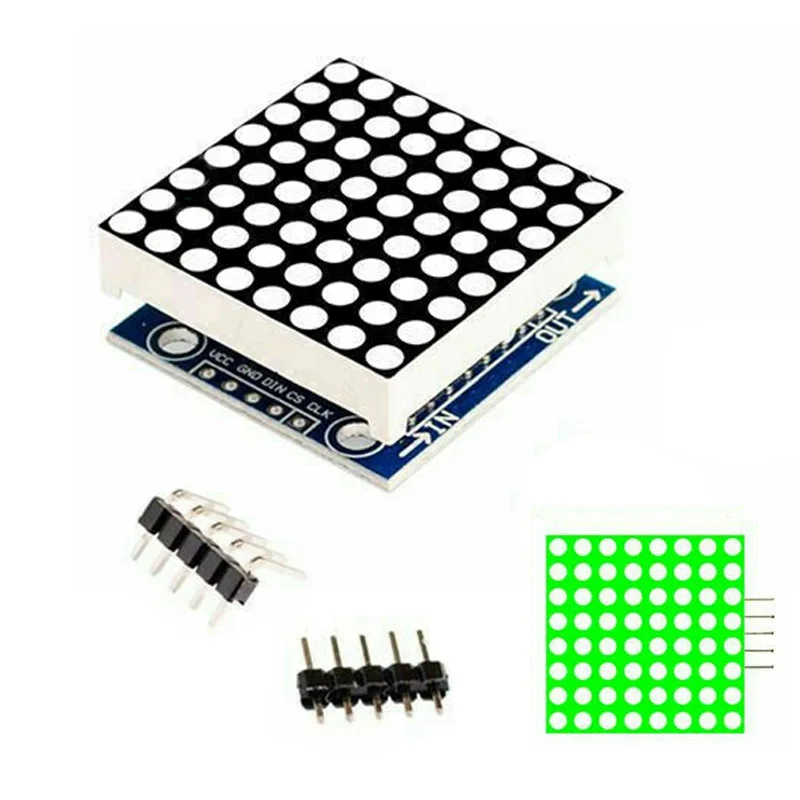 MAX7219 точечный блок MCU светодиодный модуль дисплея для Arduino Raspberry Pi 64 отдельный s