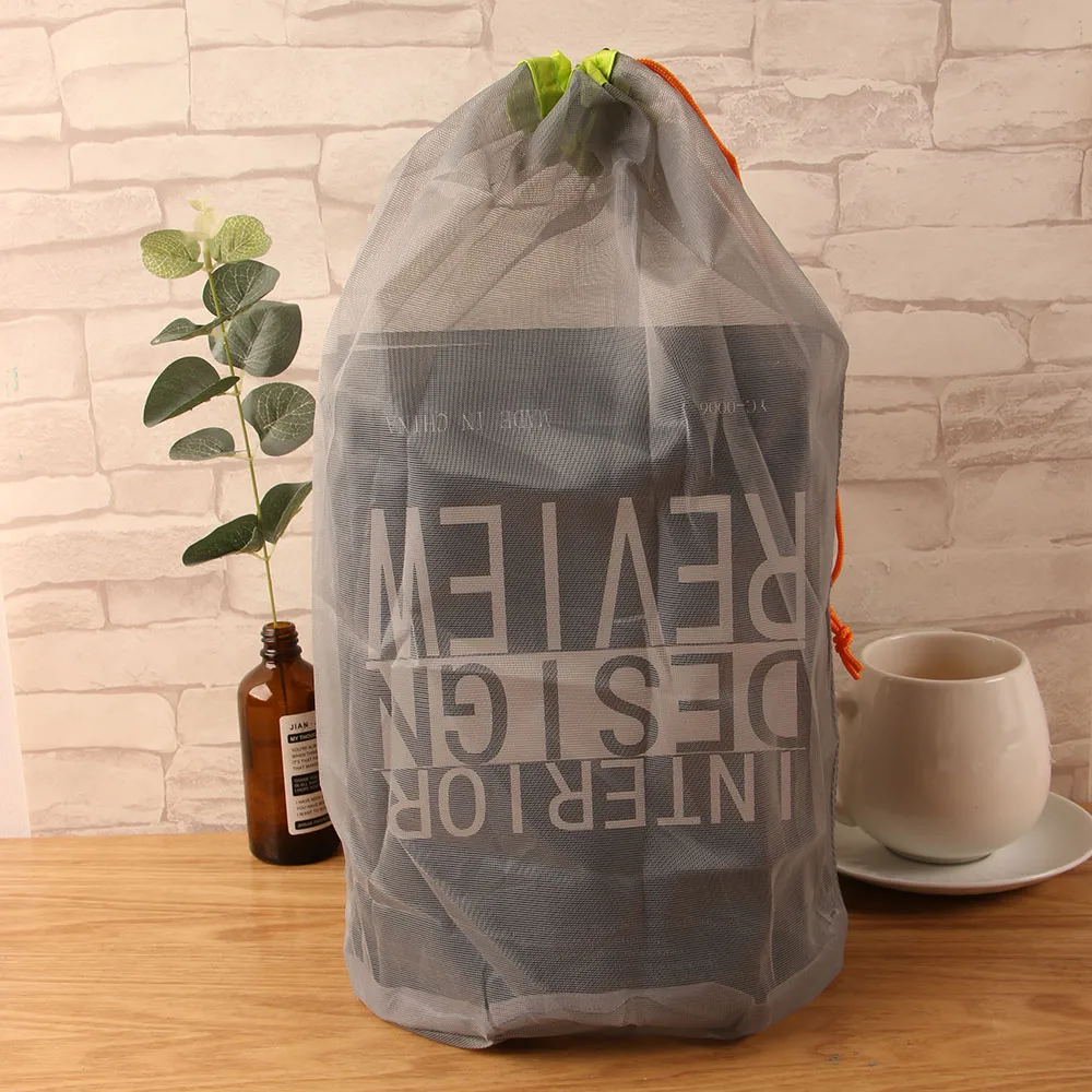 

5 Sizes Mesh Stuff Sack Drawstring Luggage Clothes Shoes Storage Bag Multipurpose Outdoor Tools for Travel Camping Hiking