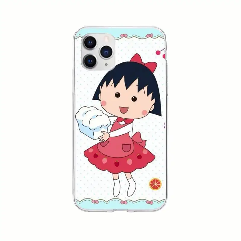 

2021 Chibi Maruko-chan Transparent Mobile Phone Case For Iphone 12 11 Pro Xs Max 6s 7 8 Plus Xr Xs X 5s Se 2020 Clear Cover
