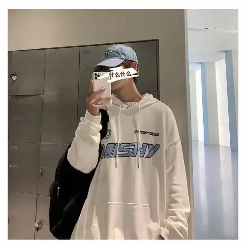 

2021 Spring and autumn summer thin hoodie girl student Korean loose bo Spring new long sleeve Harajuku lazy wind