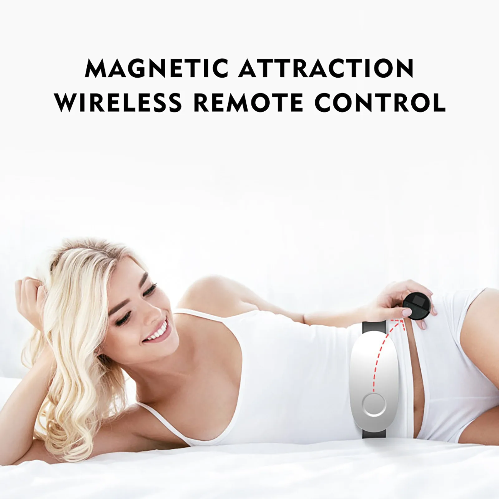 

Menstrual Heating Pad Protection Electric Warming Waist Belt Vibration Cramp Relief Heater Rechargeable Machine free shipping
