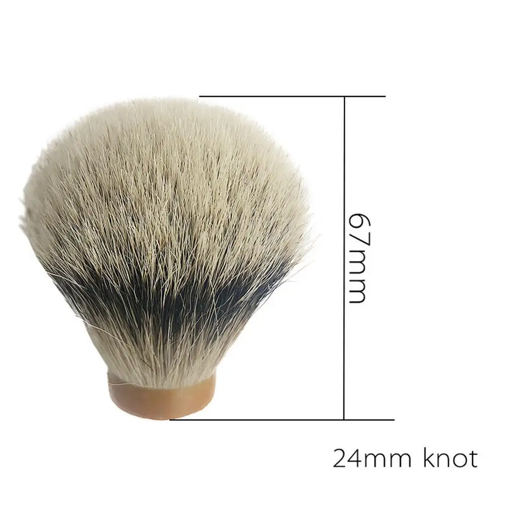 

Men's Shaving Brush Head 24mm Silver Tip Finest Badger Beard Accessories Tool Bristles Shave Cleaning Appliance Hair Shaver S7C0