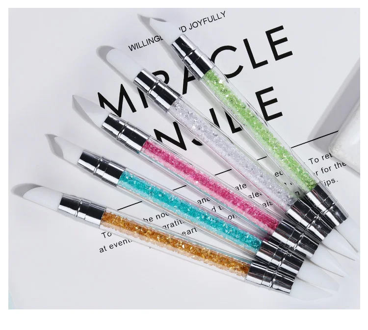 5 шт. силиконовая ручка для дизайна ногтей | Инструменты