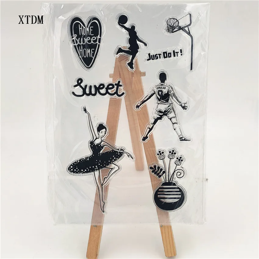 Хит продаж прозрачный штамп для баскетбола/силиконовый альбом скрапбукинга