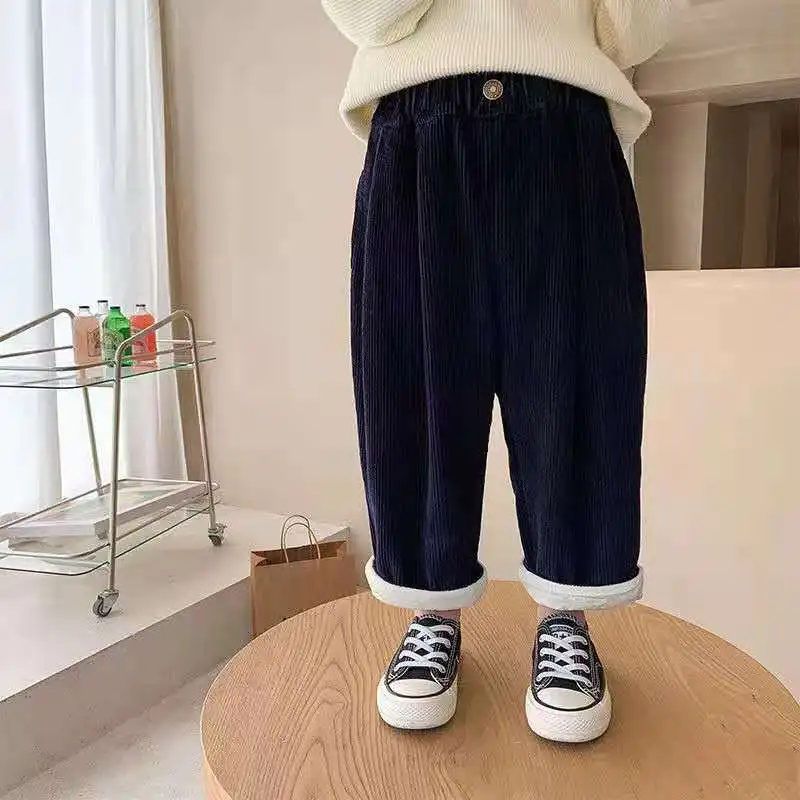 Шаровары Вельветовая детская одежда спортивный костюм зимние хлопковые брюки