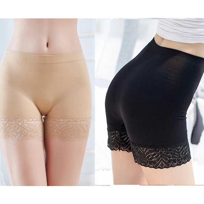 Пикантные Женские Бесшовные безопасности укороченные штаны 2019 летнее кружевное