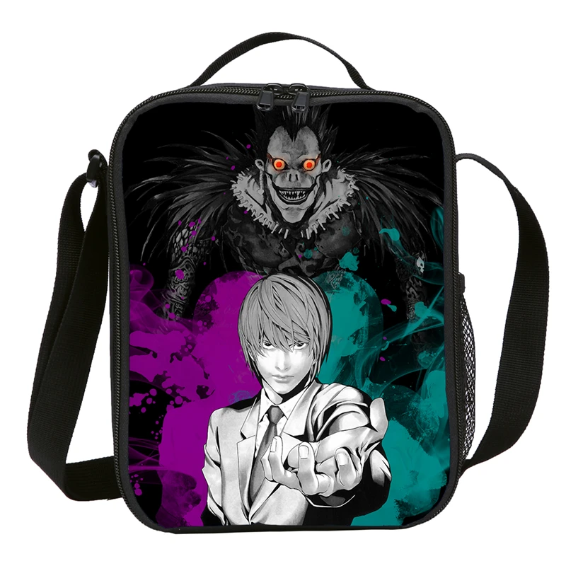 

Ланч-бокс с принтом «Death Note» для сохранения свежести продуктов, сумка-холодильник для мальчиков, дорожная сумка через плечо для пикника, тер...