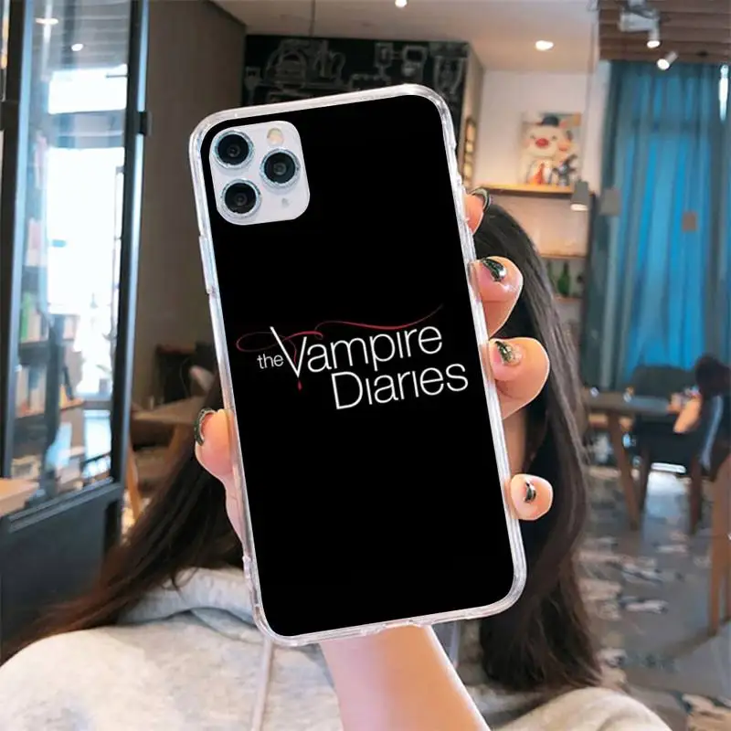 

America TV series the vampire diaries Phone Case Transparent for iPhone 6 7 8 11 12 s mini pro X XS XR MAX Plus