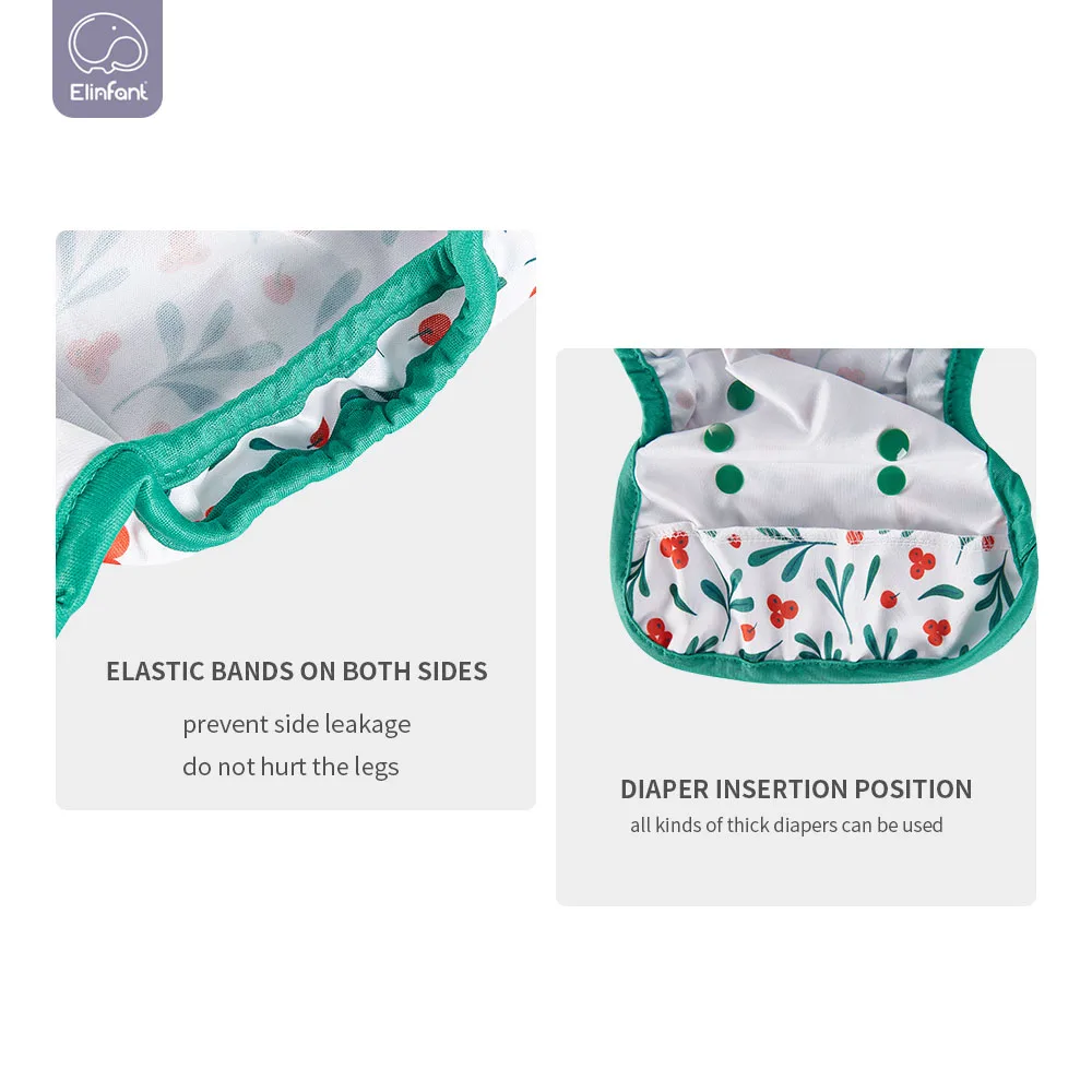 Elinfant-cubierta de pa&ntilde;al de reci&eacute;n nacido, 10 Uds., 6kg, ecol&oacute;gico, impermeable, reutilizable, lavable-4
