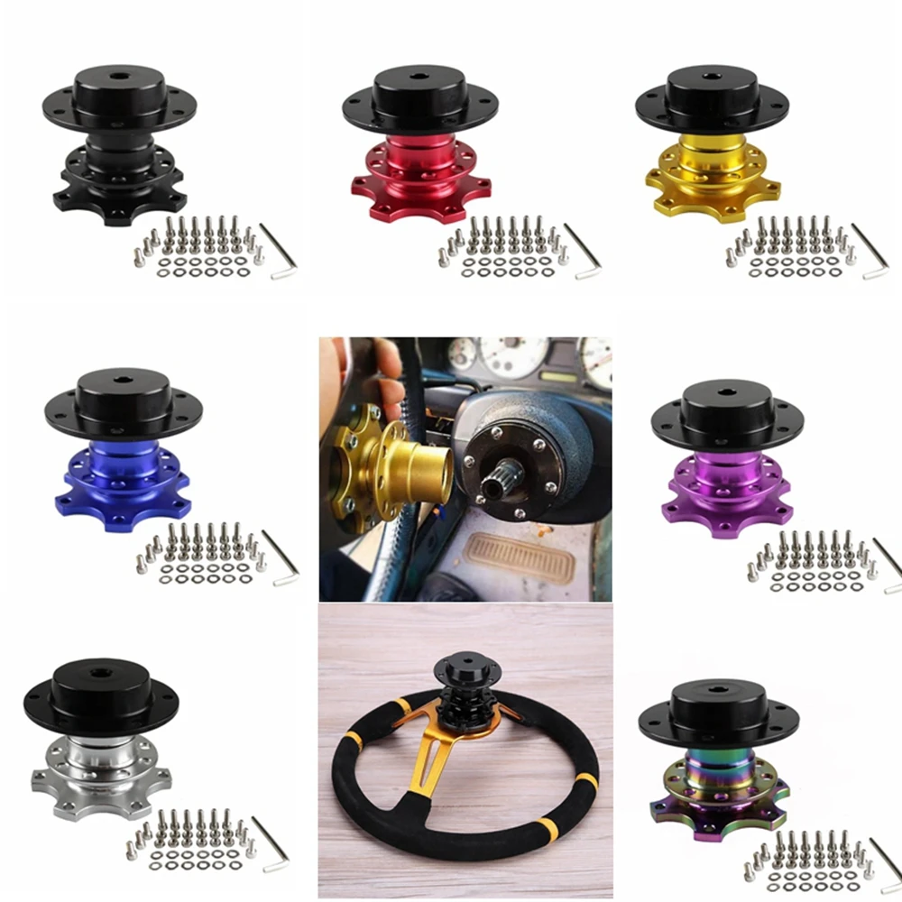 Универсальные запчасти для автомобилей гоночный руль 6 отверстий авто