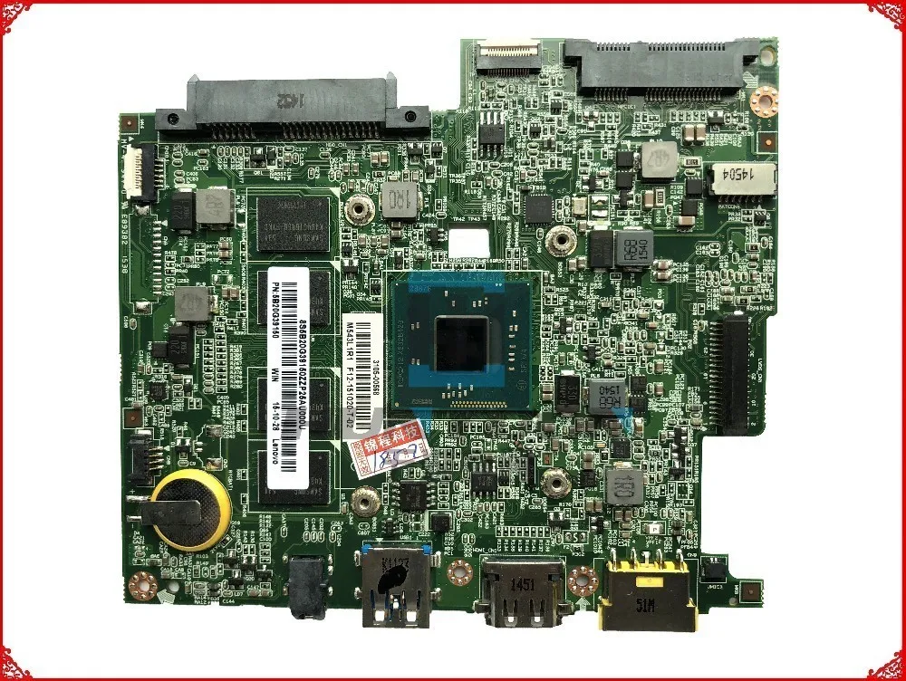 Высокое качество BM5338 REV1.7 для lenovo Flex 10 материнская плата ноутбуков FRU: 5B20G39150 SR1W4 N2830
