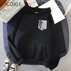 Короткая футболка с героями из японского аниме обувь для косплея по аниме атака на Титанов толстовки для мужчин Kawaii модные теплые осенне-зимние сапоги в стиле Харадзюку мультфильм Eren Графический Hoody Кофты мужской