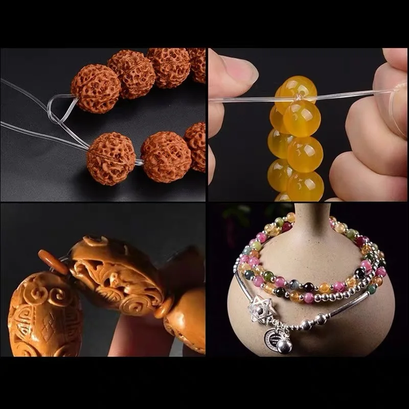 393inch/Roll Multi-Color Stretch Elastic Crystal Line Beading Rope String Cord For Jewelry Making DIY Handmade Bracelet Necklace | Украшения