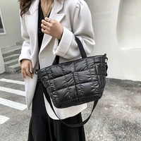 fashion cotton padded crossbody bags for women designer nylon quilted women handbags brands down space shoulder bag purses 2022