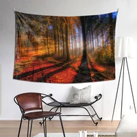 beautiful natural forest fall tapestry wall hanging printed wall tapestry boho throw rug blanket home decor for living room