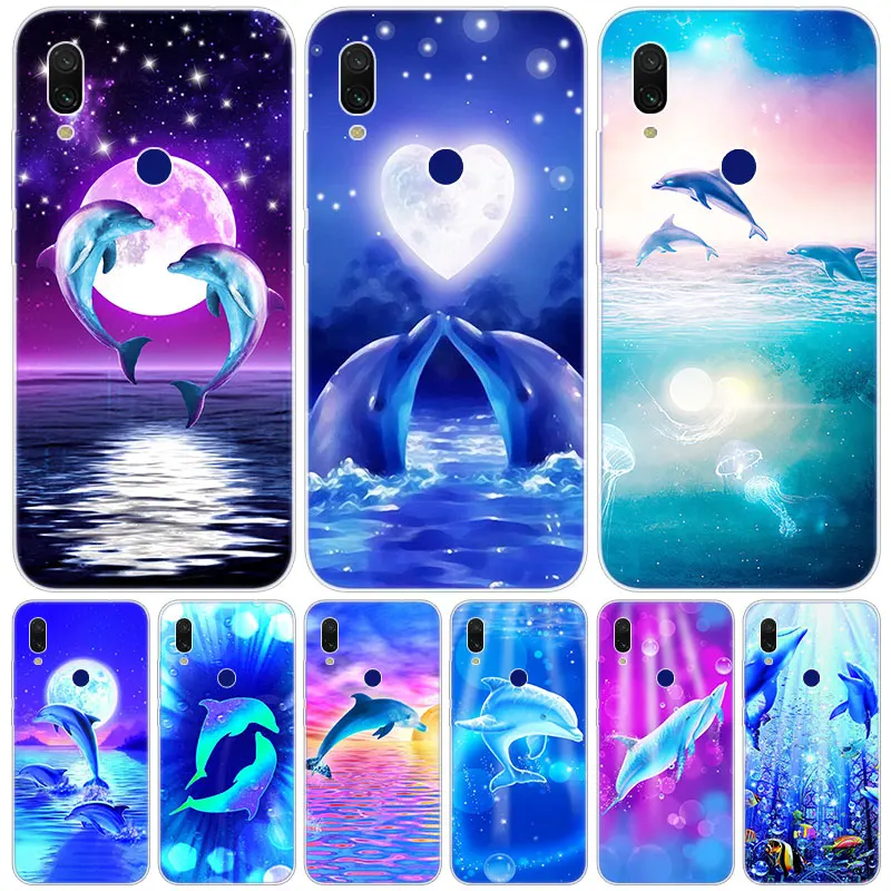 В виде животных Очаровательная толстовка с капюшоном Дельфин силиконовый чехол