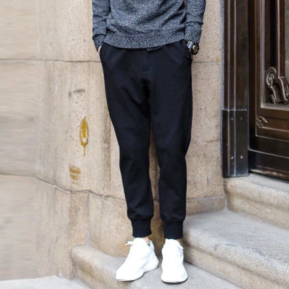 

Summer Men Trousers Pants Casual Long Pants Black Harem Pants