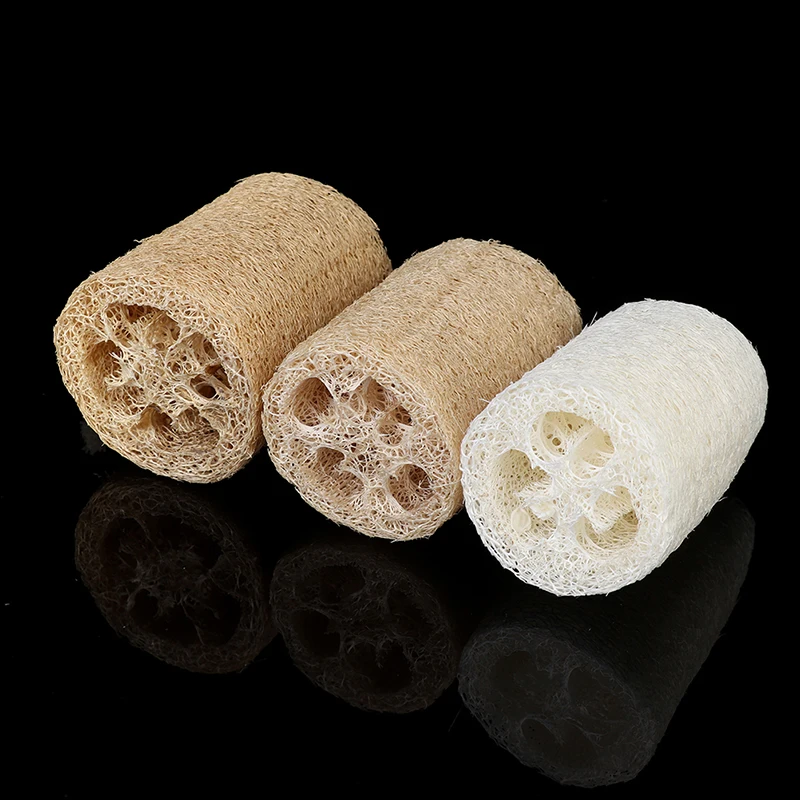 

2pcs Natural Loofah Dishwashing Cloth Scrub Pad Dish Bowl Pot Easy To Clean Scrubber Sponge Kitchen Clean Brushes Scrub Pad