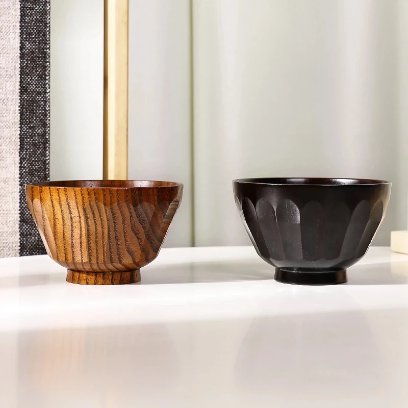 

Japanese Style Handmade Eating Bowl Insulated Wooden Soup Bowl Baby Food Supplement Bowl