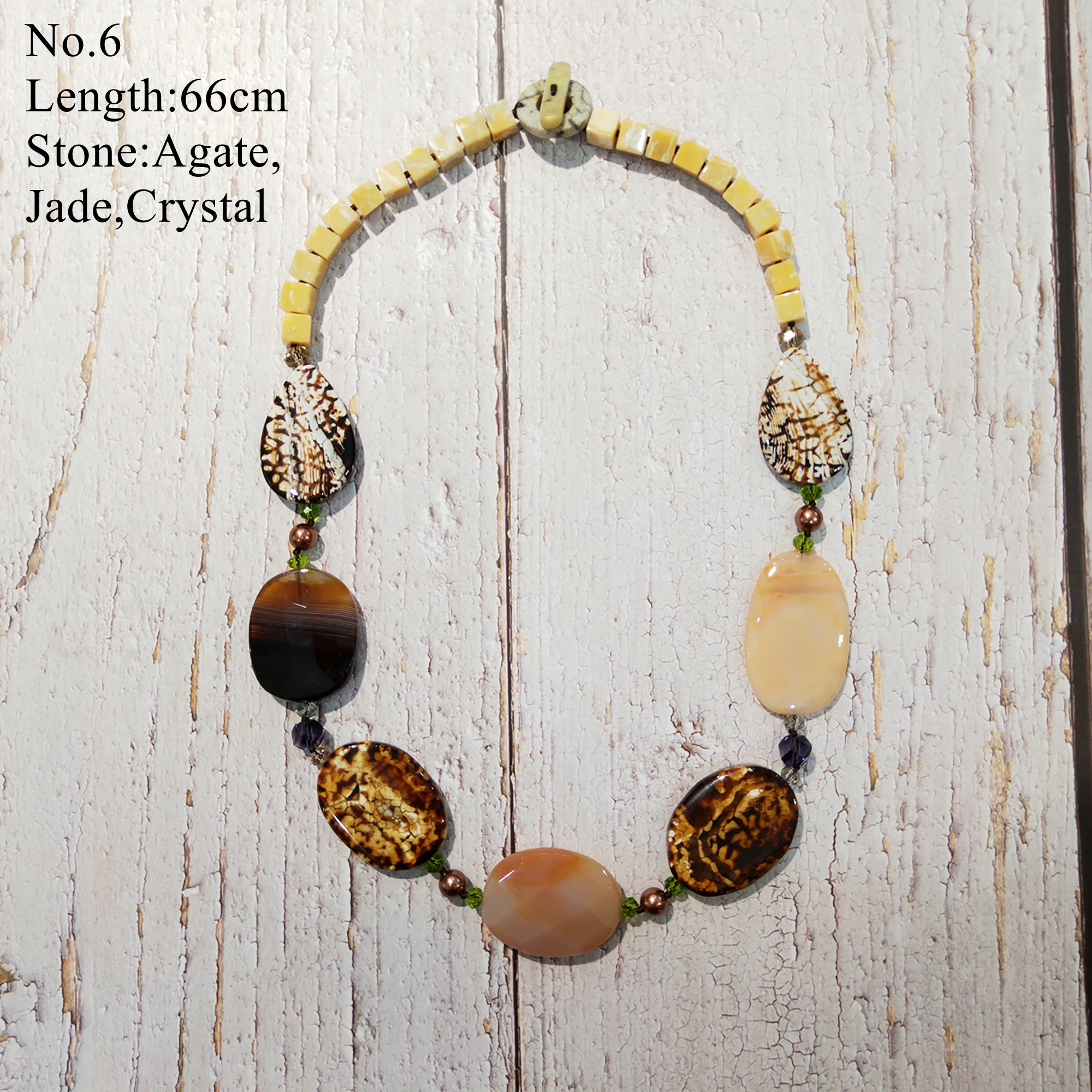 Уникальное ожерелье LiiJi в наличии из агата жаспера кварца с кристаллами только 1