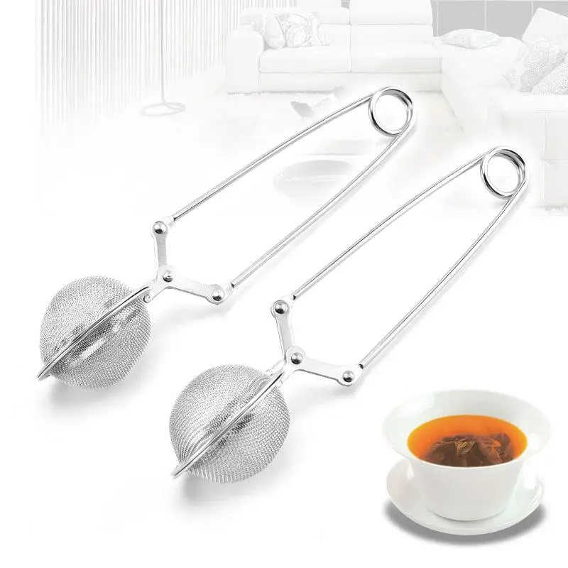 

Stainless Steel Tea Infuser Sphere Mesh Tea Strainer Coffee Herb Spice Filter Diffuser Handle Tea Ball