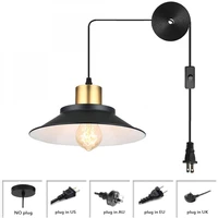 industrial metal pendant light fixture for kitchen island black hanging lighting e26 base adjustable plug in ceiling lights