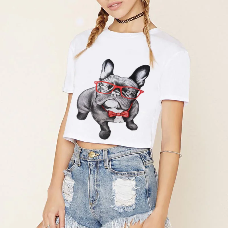 

Summer new style short sleeve round neck print short T-shirt women