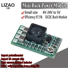 Понижающий модуль питания LIZAO Mini DC-DC 12-24 В в 5 В 3 А, Регулируемый преобразователь напряжения 97.5% 1,8 в 2,5 в 3,3 В 5 в 9 в 12 В