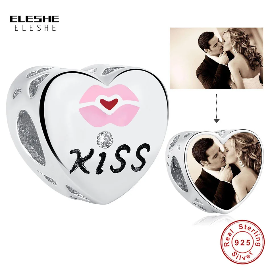 Подходит для оригинальных шармов браслет 925 пробы серебро на заказ фото сердце