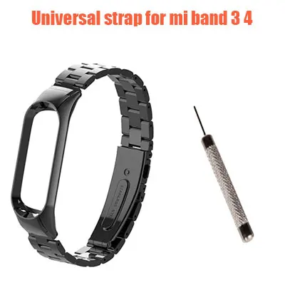 Style 2 with tool Металлический ремешок для mi Band 4 3 ремешок Xiao mi браслет из нержавеющей стали mi Band 3 4 ремешок для mi Band 4 3 браслеты Pulseira - Цвет: Style 2 with tool