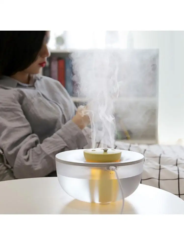 

2021 New Lotus Root Shape 1.2L Large Capacity Portable Desktop Air Humidifier Mist Maker