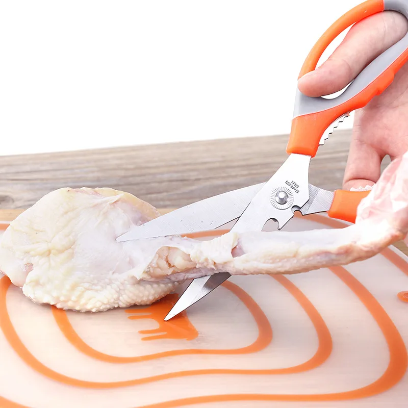 Multifunction Stainless Steel Kitchen Scissors Bottle Opener Fish Scales Shrimp Crab Chicken Duck NutCracker Walnut Clip Crusher | Дом и сад