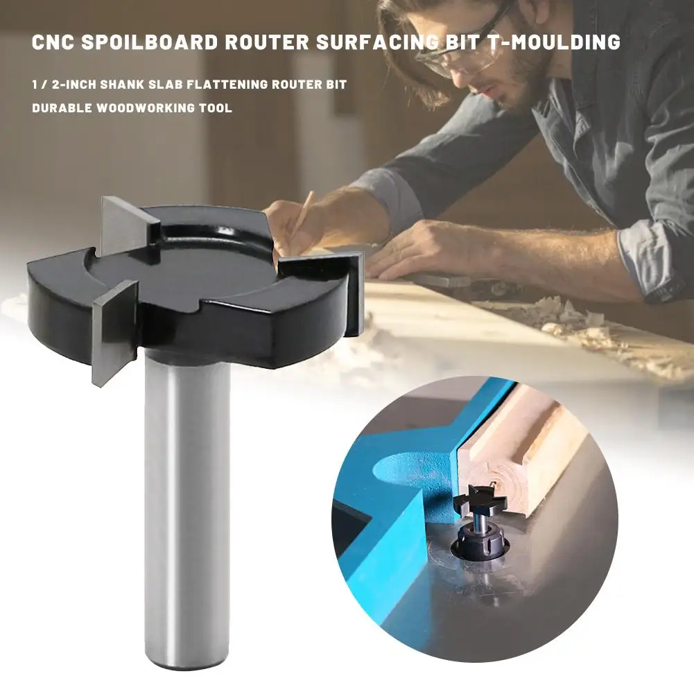 1 шт. 1/2 &quotхвостовик фрезерный станок для резьбы по дереву ЧПУ Spoilboard наплавки