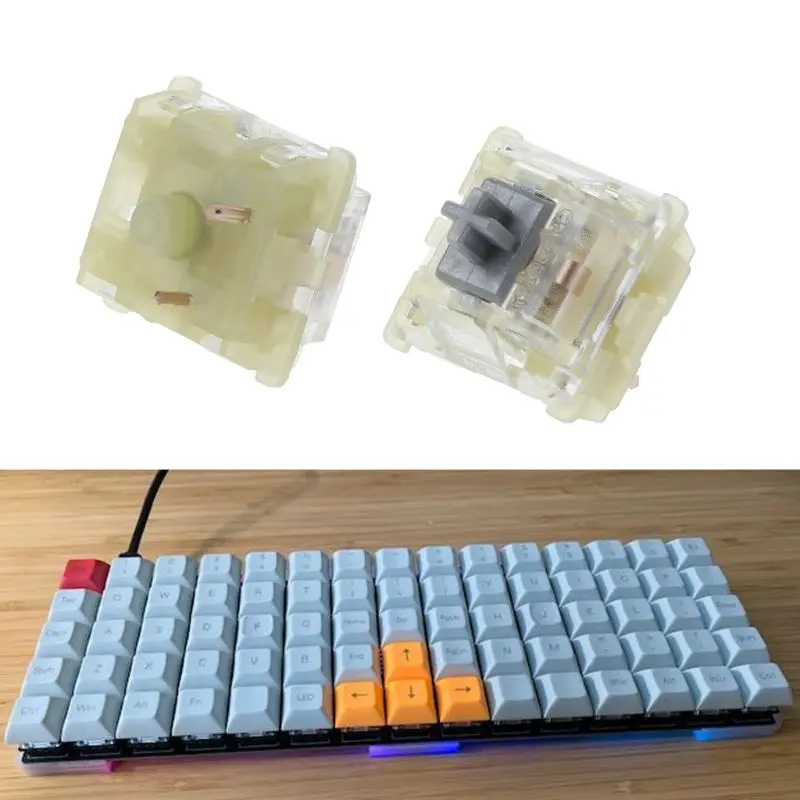 

2Pcs Original Cherry MX RGB Silent Silver Switch 3Pin Speed Silver Silent Switch For Mechanical Keyboard