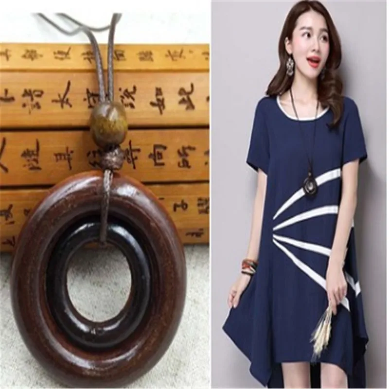 2020 винтажное женское ожерелье-чокер модное ювелирное изделие деревянная