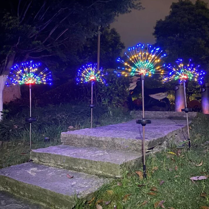 

Novel Solar Firework Light 90/120/150 LED Waterproof Solar Light Dandelion Lawn Light Garden Party Decoration Lighting