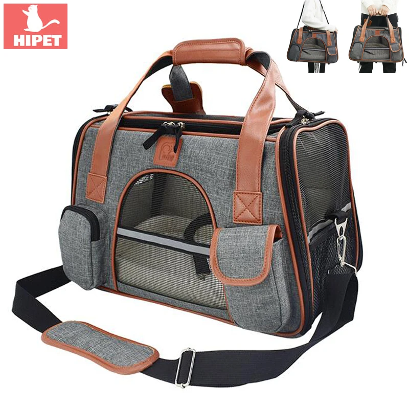 Сумка на плечо для собак и кошек Воздухопроницаемый Сетчатый рюкзак переноски