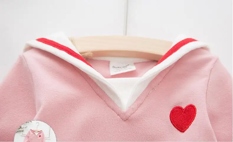 Одежда для девочек платье хлопковый свитер с длинными рукавами теплое оборками