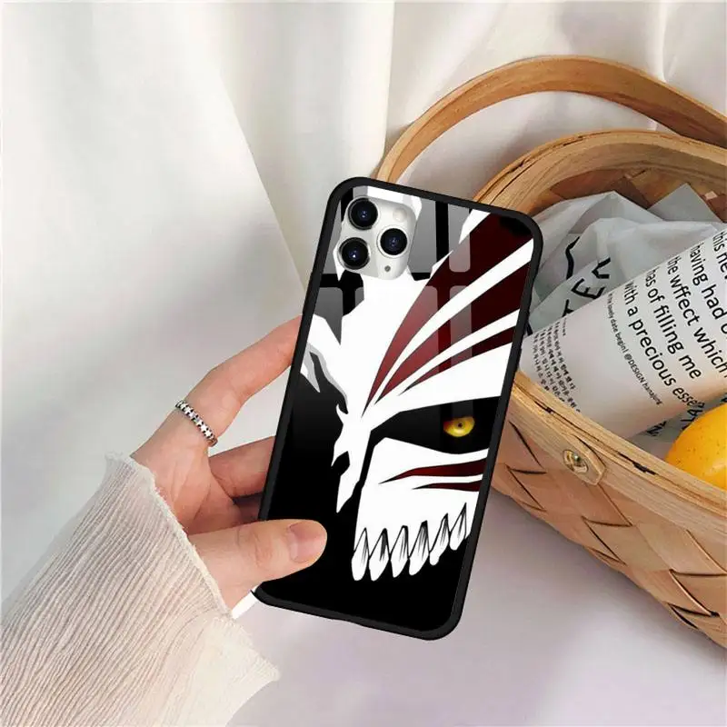 

Bleach Anime Kurosaki Ichigo Phone Case Tempered glass For iphone 11 12 PRO MAX X XS XR 5C 6 6S 7 8 plus